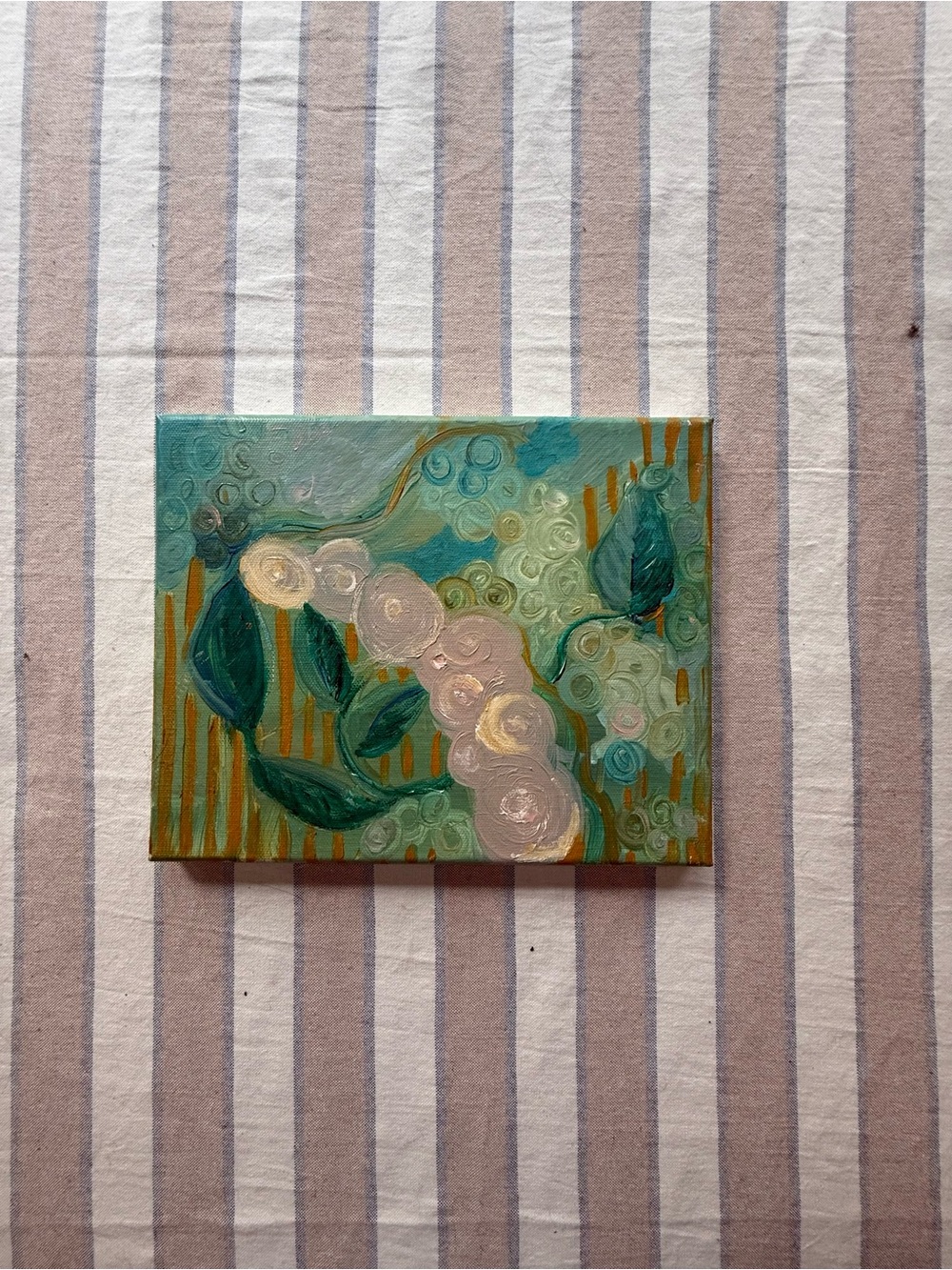 Turquoise & Pink Floral Abstract Canvas Wall Art